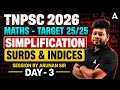 TNPSC Simplification in Tamil | Surds and Indices | TNPSC Maths Classes By Arunan Sir #3