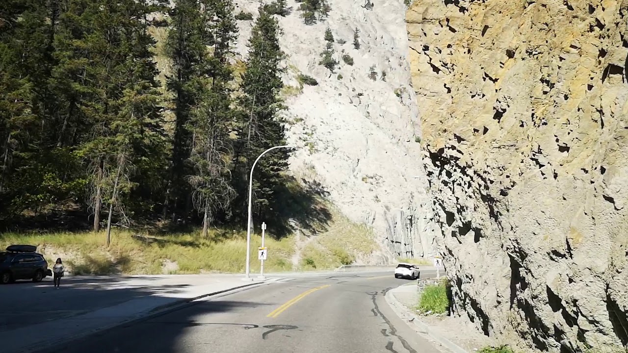Scenic Drive in Radium Hot Springs Sinclair Canyon BC Canada