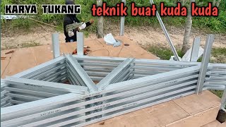 Cara Membuat Kuda Kuda Pondok Dari Bajaringan