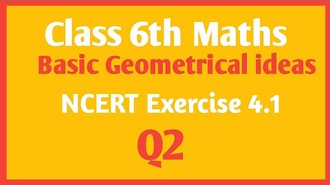 Class 6th Maths chapter 4 Basic Geometrical ideas Ex 4.1 Q2