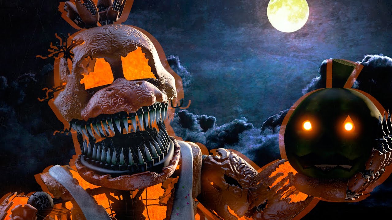 Картинки фнаф 4 кошмарные аниматроники хэллоуин