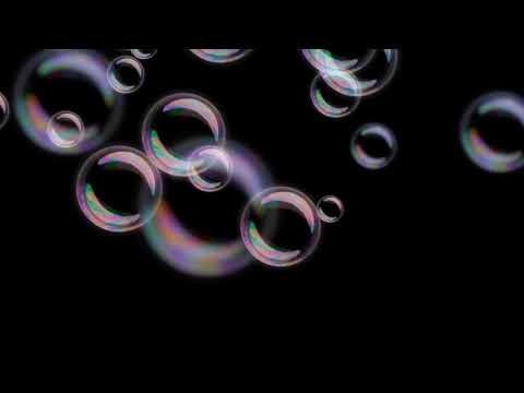 Video of floating bubbles while intense music plays