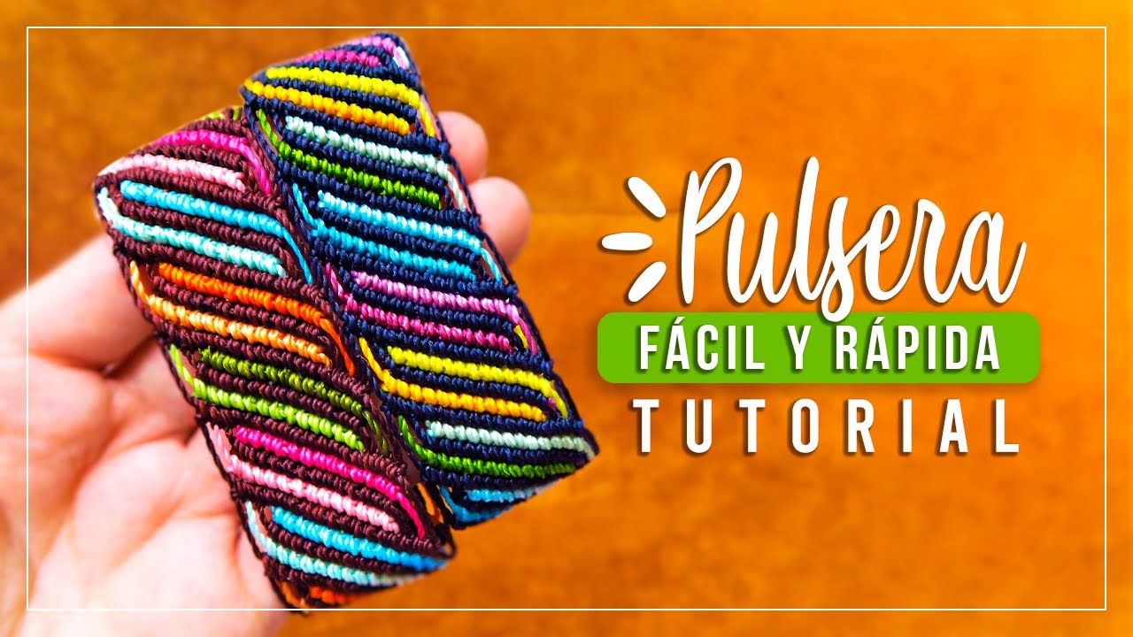 Cómo hacer pulsera de hilo fácil y ancha 33 ✨ Paso a Paso | DIY Macrame Friendship Bracelet