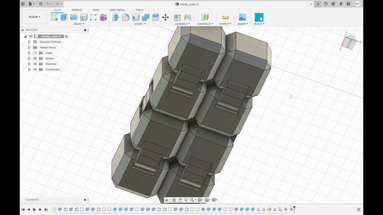 Cube Infini Acier Design