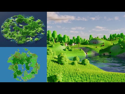 A day of simulated life in blender