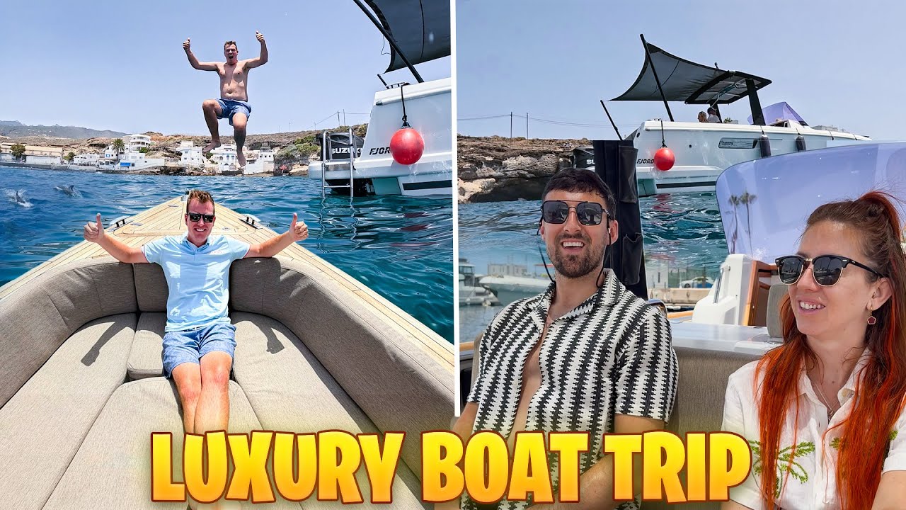 Luxury Private Boat Charter in Tenerife ☀️  Dolphins, Snorkelling & Our Own Private Yacht! 🐬 🛥️ 