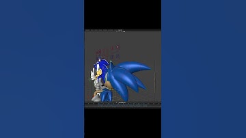 Sonic Advance Pose in 3D (Blender Speed Render Art) Shot Version #shorts #sonic