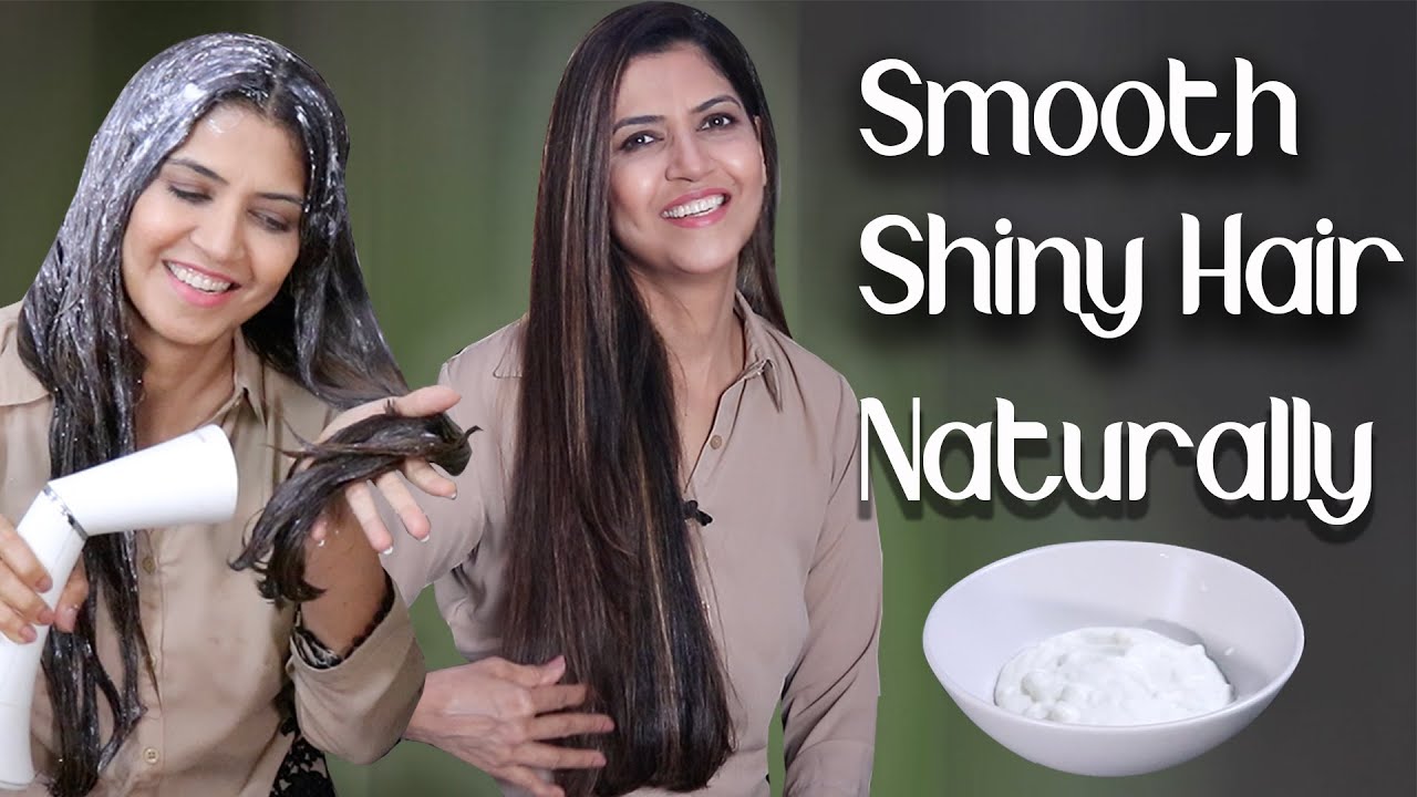How To Get Silky Shiny Hair Naturally/Hair Mask For Dull Dry Hair ...