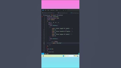Volume of cuboid ✌️👍😀 #coding #correctcoding #shortsfeed #shorts