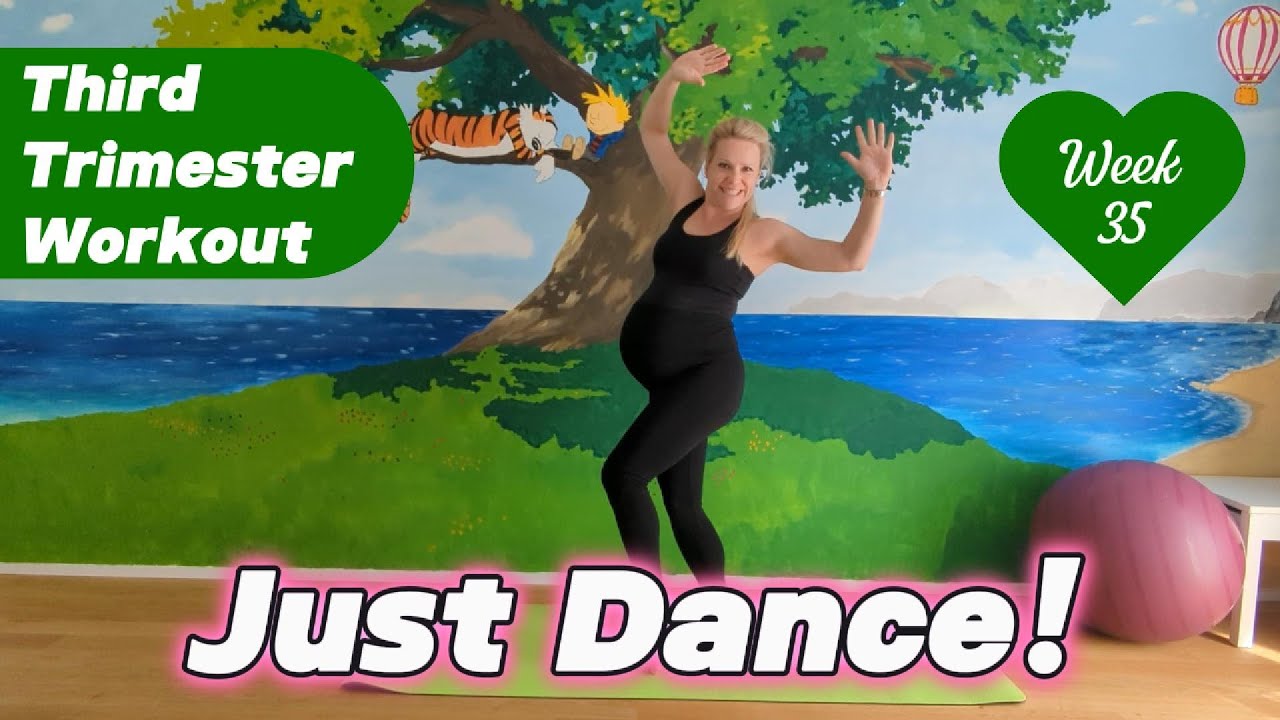 Fun Third Trimester Dance Workout  Pregnant 35 weeks + 6 days