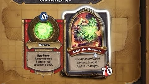 hearthstone beating AZARI THE DEVOURER IN 5 turns only   the final boss warlockrun