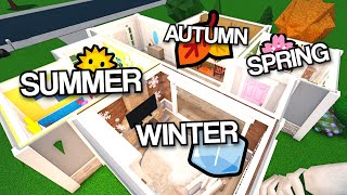 Building a House in Bloxburg but each room is a DIFFERENT SEASON!