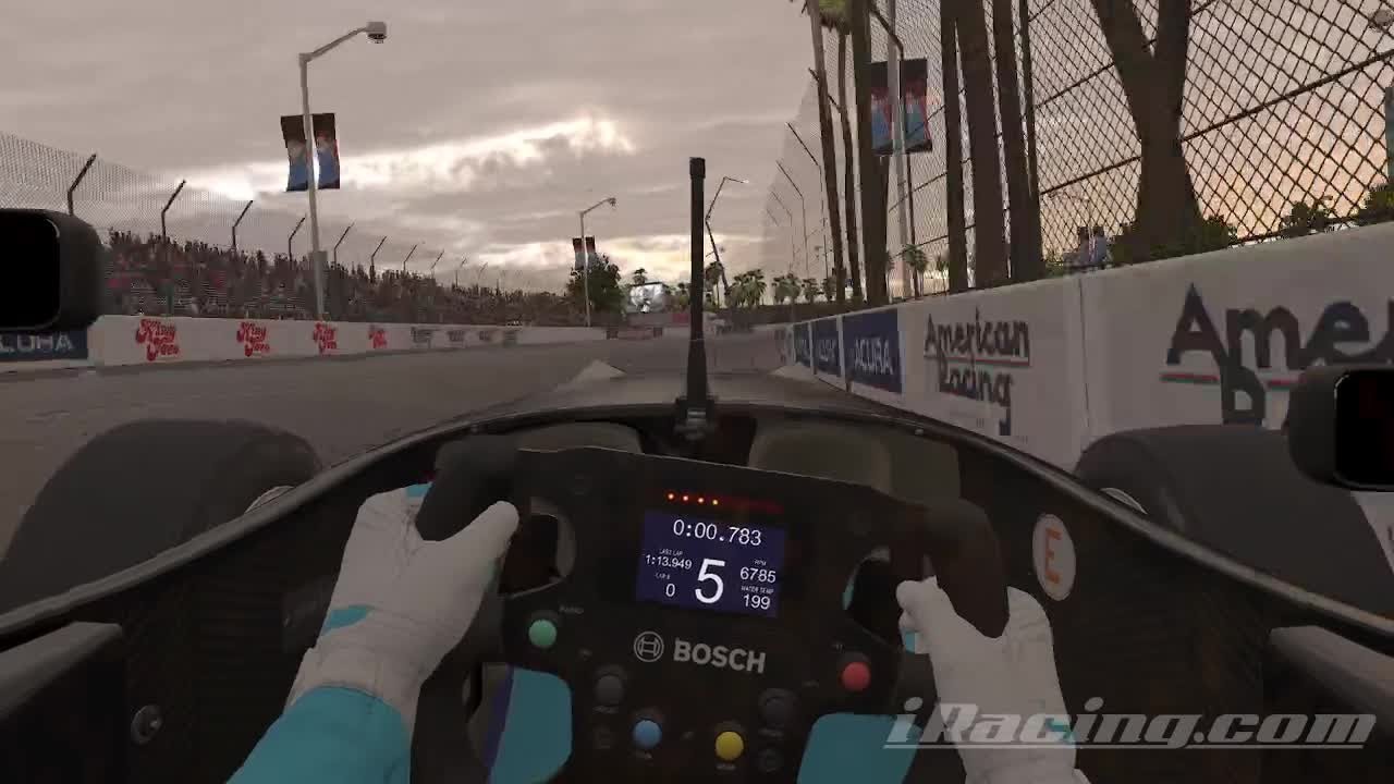 iRacing Long Beach Street Circuit F3 Dallara (Dry) Track Guide (Hotlap + Telemetry)