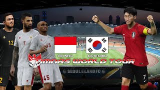 INDONESIA TANTANG JUARA PIALA ASIA KOREA SELATAN | INDONESIA VS SOUTH KOREA | TIMNAS WORLD TOUR