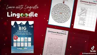 BIG Christmas Printable Activity & Coloring Book for Kids | Wordsearch, Mazes, Coloring Pages & more