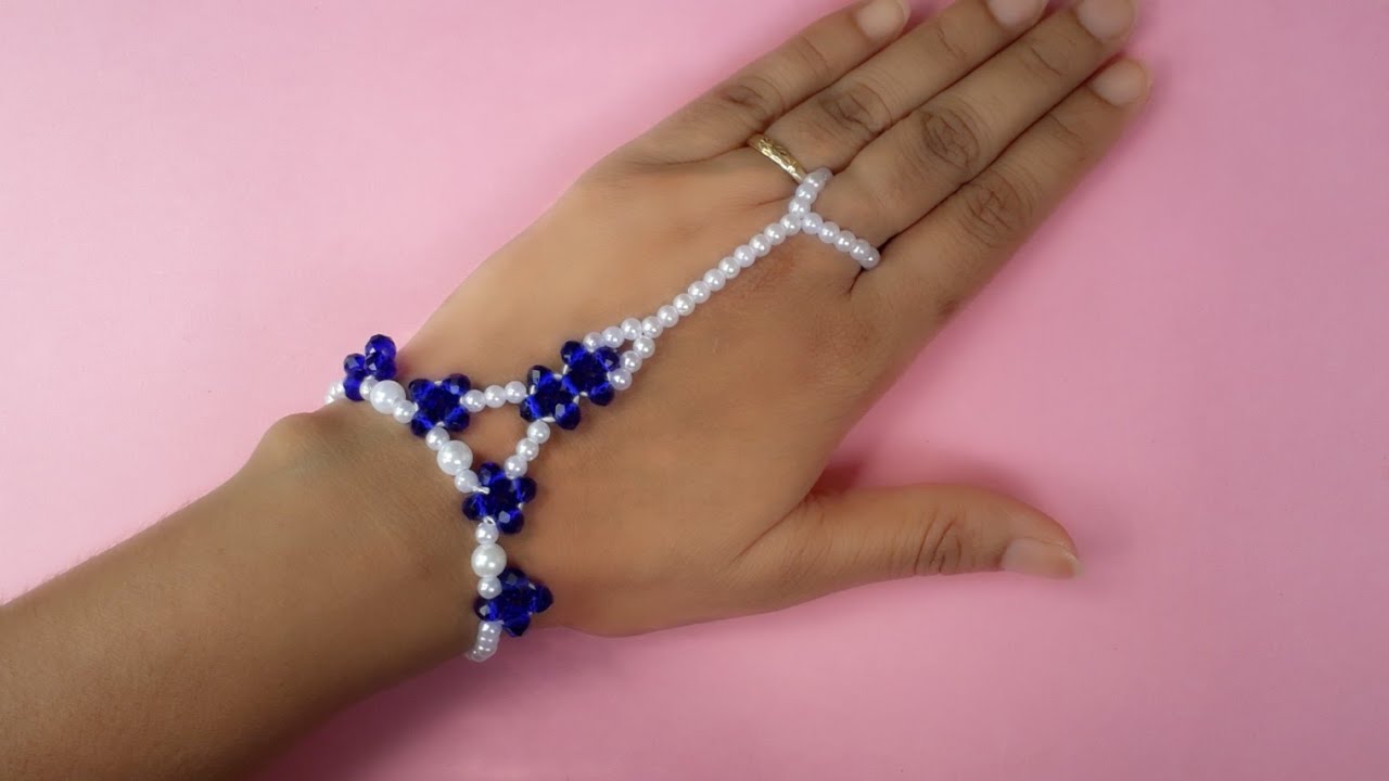 Haath Phool /Hand harness/ Slave bracelet/Finger ring bracelet -  Dhanalakshmi Jewellers