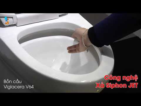 Video Bồn cầu 1 khối Viglacera V64