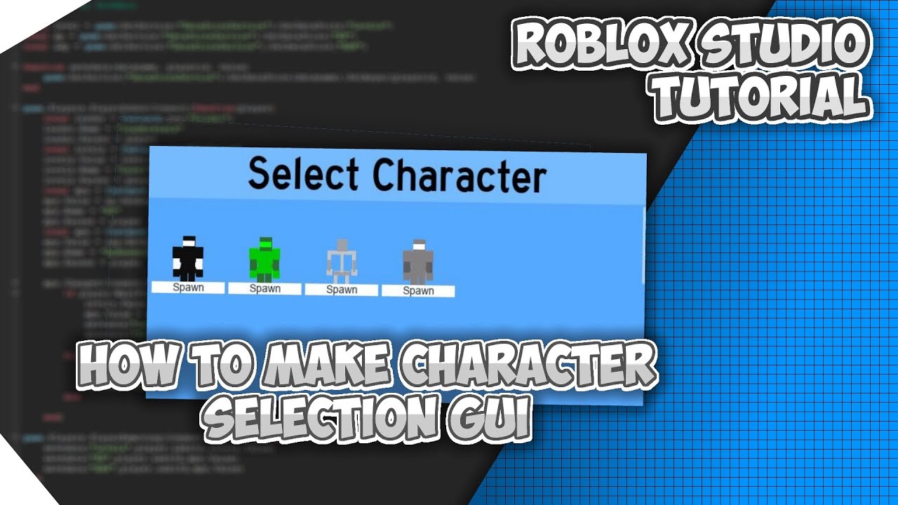 How To Make Character Selection Gui Roblox Studio Tutorial Youtube - how to make gui in roblox