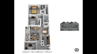Park Place Apartments: 2-Bedroom w/ Den Floor Plan