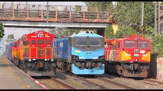 🔥Diesel vs Electric : Strongest WAG-12 v/s WDG 6G Freight Trains INDIAN RAILWAYS
