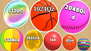 Number master vs Blob Merge 3d ( Rainbow 🌈) 2048 ball Gameplay New part #12