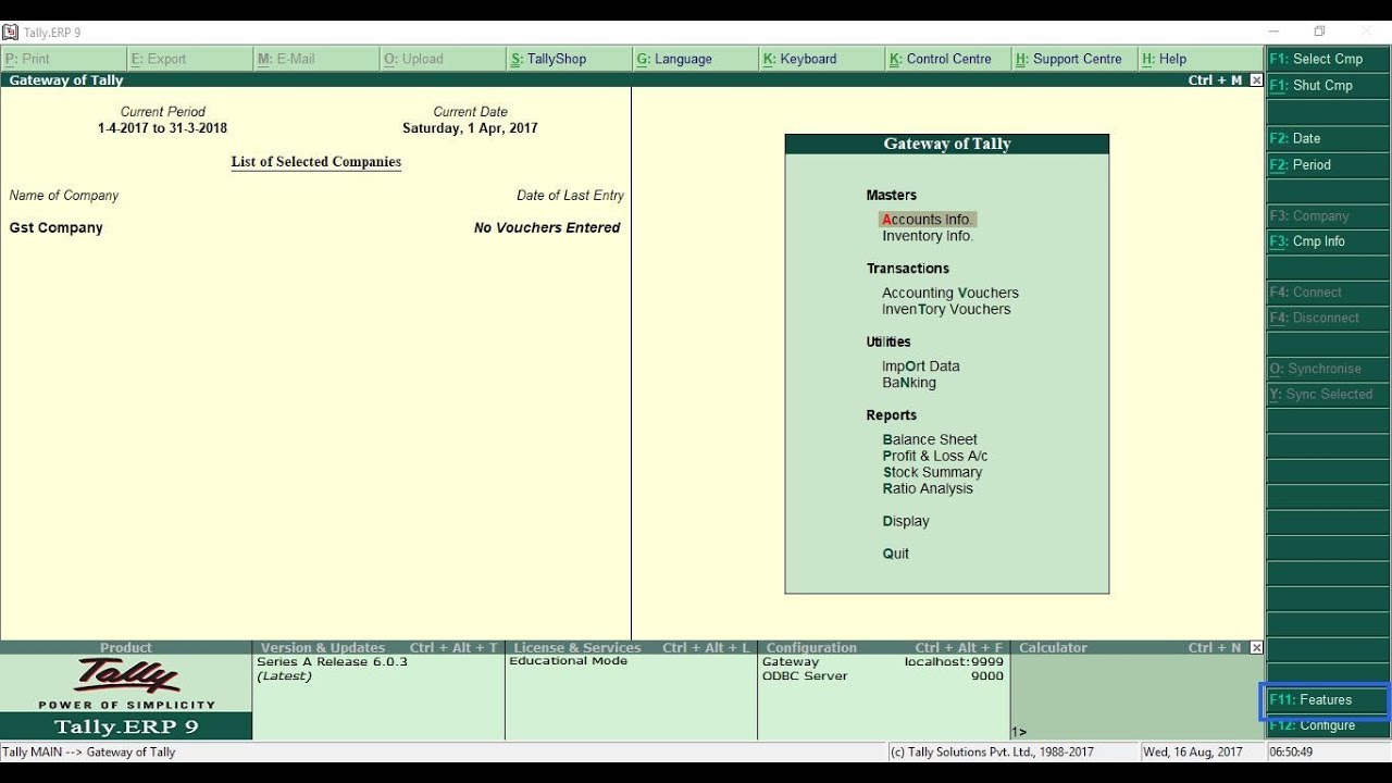 how to create a company in tally erp 9 with gst details how to create a company in tally erp 9 with gst details