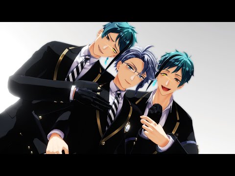 【MMDツイステ】「花瓶に触れた」《オクタ３人制服セット》