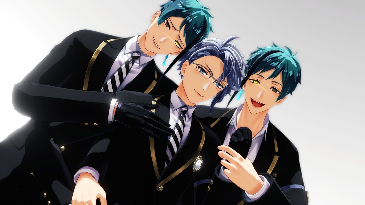 【MMDツイステ】「花瓶に触れた」《オクタ３人制服セット》