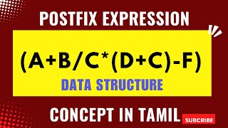 Infix to postfix expression using stack | Data structure | Concept explained in Tamil | Pridetech