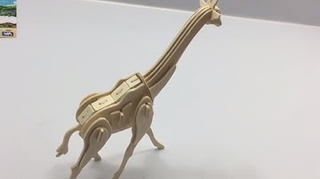 DIY Miniature Giraffe Toy ~ 3D Wood Craft Construction Kit