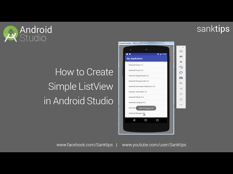 How to Create Simple ListView in Android Studio | Sanktips