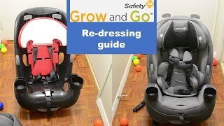 Safety 1st Grow and Go 3-In-1 Car Seat - Cover re-dressing guide | Step by step