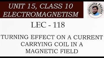 Turning effect on a current carrying coil in a magnetic field | 10th class physics