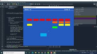Python game Breakout the bricks using pygame library || Game Development
