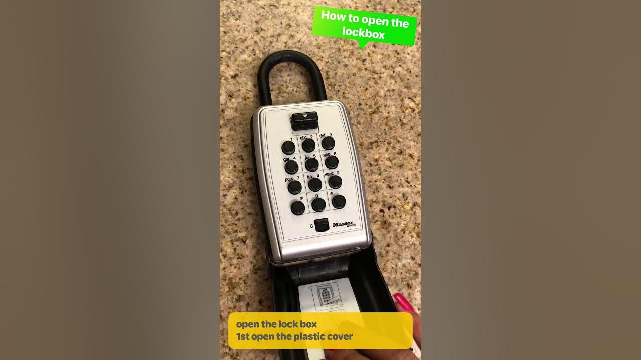 Instructions on how to open the lockbox YouTube