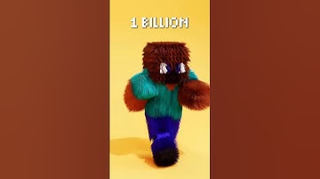 The Most Hairy Minecraft Steve Ever🤵 #shorts #blender3d #simulation