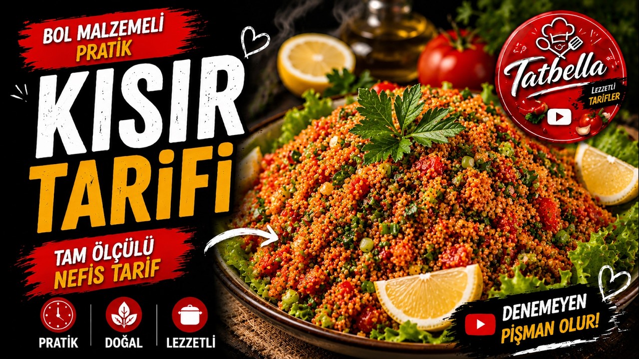 Kısır Tarifi 🥗 | Bol Malzemeli, Tam Ölçülü ve Çok Pratik!
