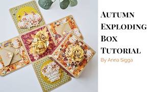 DIY Autumn Exploding Box Card Tutorial - Easy DIY Gift Idea: Gorgeous Fall Theme Design