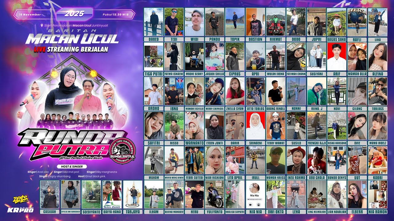 LIVE / RUNDA PUTRA / BARITAN MACAN UCUL / 16 NOVEMBER 2025 / JUNTINYUAT