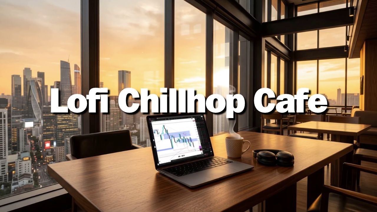 High-Rise Sunset 🌆 Focus Beats for Market Execution | Lofi Chillhop Cafe
