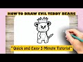 How to draw evil teddy bears