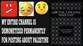 My entire YouTube channel is DEMONETIZED permanently for posting about Palestine #gaza #palestine