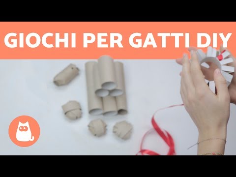 4 GIOCHI per gatti fai da te FACILI! 😻 Riciclo creativo rotoli di carta igienica