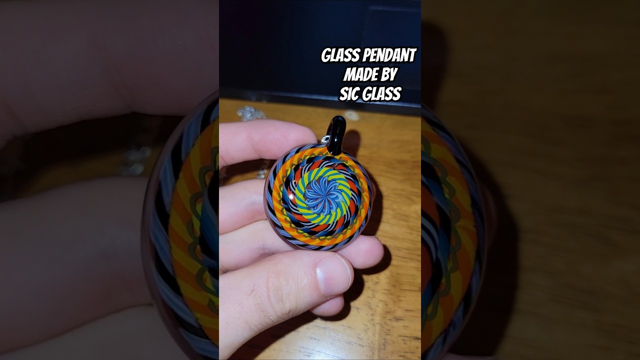 New Latticino Pendant Made By SIC Glass 