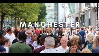 🇬🇧 Manchester City Center Walk September 2022 - Street Sounds ASMR