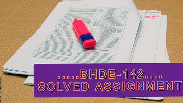 BHDE-142  || Solved Assignment || July 2023 -24 #ignou #BHDE142..........