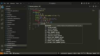 Number pattern in c programming