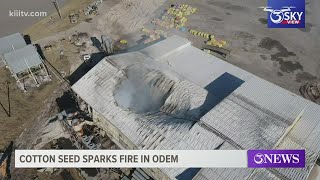 Emergency crews battle large fire at Smith Gin Co-Op in Odem