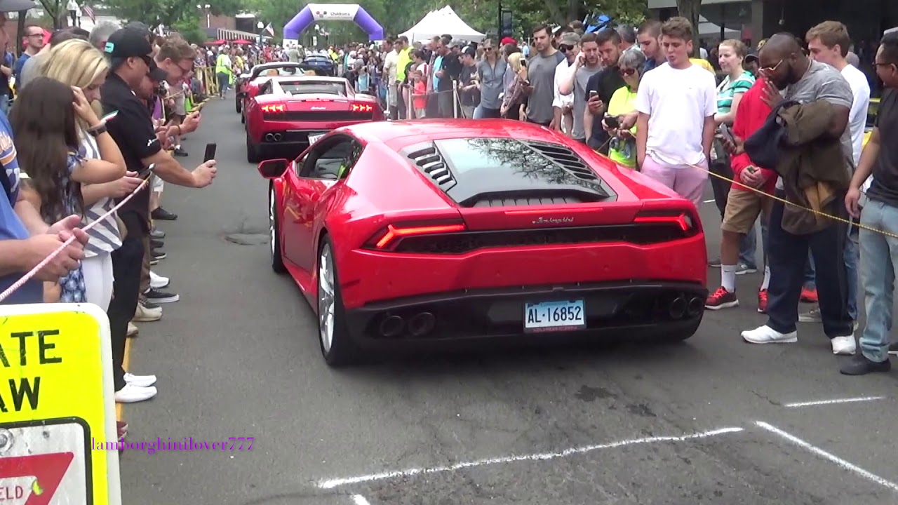 Concorso Ferrari Parade-Loud Revs And Accelerations!