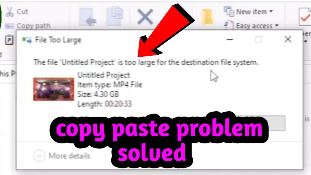 Copy Paste Problem In Pendrive How To Fix Can t Copy Paste Large Copy paste problem in pendrive how to fix can t copy paste large